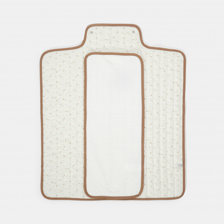 Obaibi Tapis a langer de voyage etoile blanc naissance mixte