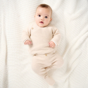 Obaibi Brassiere maille tricot beige bebe garcon naissance