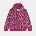 Okaidi Sweat-shirt a capuche imprime violet Fille