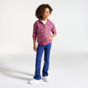 Okaidi Sweat-shirt a capuche imprime violet Fille