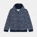 Okaidi Sweat-shirt a capuche imprime bleu Fille
