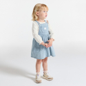 Obaibi Blouse fleur chat blanc bebe fille