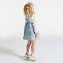 Obaibi Blouse fleur chat blanc bebe fille