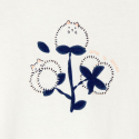 Obaibi Blouse fleur chat blanc bebe fille