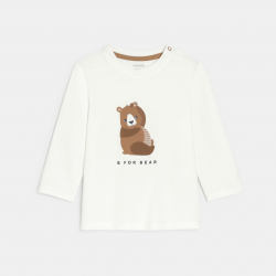 Obaibi Tee-shirt animal blanc bebe garcon