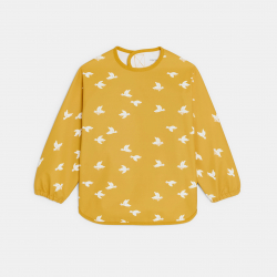 Obaibi Tablier d"activites imprime oie jaune bebe garcon