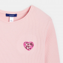 Okaidi T-shirt manches longues c?ur leopard rose Fille