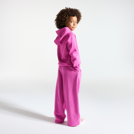 Okaidi Jogging en molleton uni coupe large rose Fille