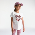 Okaidi T-shirt a message Love blanc Fille