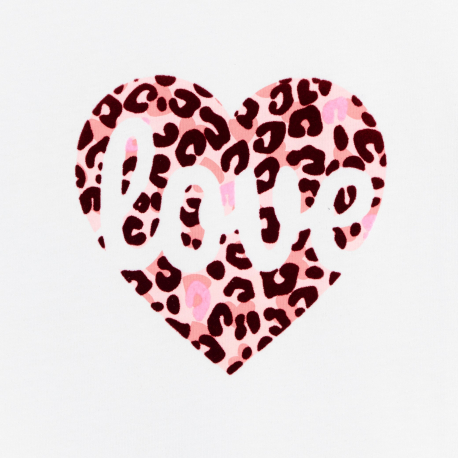 Okaidi T-shirt a message Love blanc Fille