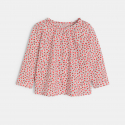 Obaibi Blouse fleurs et fruits rouge bebe fille
