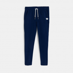 Okaidi Jogging en molleton uni bleu Fille