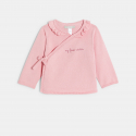 Obaibi Pull et pantalon maille tricot fleurs rose bebe naissance fille