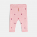 Obaibi Pull et pantalon maille tricot fleurs rose bebe naissance fille