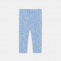 Obaibi Legging fleuri bleu bebe fille
