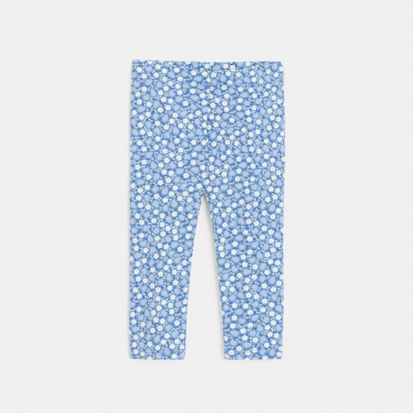 Obaibi Legging fleuri bleu bebe fille