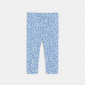 Obaibi Legging fleuri bleu bebe fille