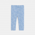 Obaibi Legging fleuri bleu bebe fille