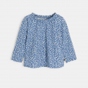 Obaibi Blouse fleurs et fruits bleu bebe fille
