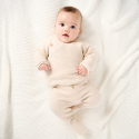 Obaibi Brassiere maille tricot beige bebe garcon naissance
