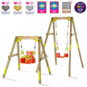 Προσαρμοζόμενη κούνια εξωτερικού χώρου Plum® Wooden Growing Swing Set