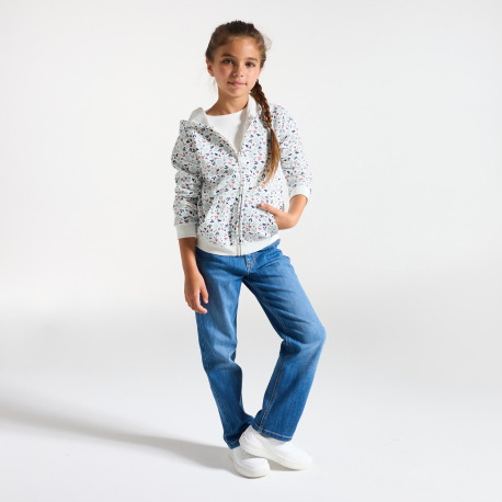 Okaidi Sweat-shirt a capuche imprime Fille