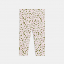Obaibi Legging fleuri mauve bebe fille