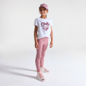 Okaidi Leggings longs leopard en jersey marron Fille
