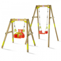 Προσαρμοζόμενη κούνια εξωτερικού χώρου Plum® Wooden Growing Swing Set