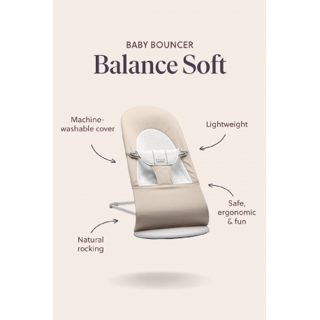 Ριλάξ Babybjorn Balance Soft Tri Fabric Sand Grey