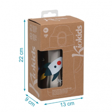 Εκπαδευτικό παγούρι θερμός Kiokids® Space Rocket 280ml