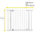 Πόρτα ασφαλείας Safety 1ST Easy Install Auto-Close 74-96,5 cm