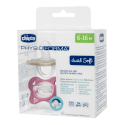 Πιπίλες Chicco όλο σιλικόνη PhysioForma® Dual Soft Ροζ 6-16m, σετ των 2