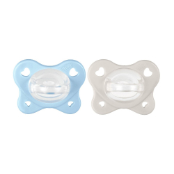 Πιπίλες Chicco όλο σιλικόνη PhysioForma® Dual Soft Σιέλ 2-6m, σετ των 2