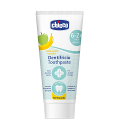 Οδοντόκρεμα χωρίς φθόριο Chicco Μήλο / Μπανάνα 50ml 6-24m