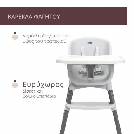 Καρέκλα φαγητού Chicco Zest Moon Grey