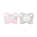 Πιπίλες Chicco όλο σιλικόνη PhysioForma® Dual Soft Ροζ 2-6m, σετ των 2