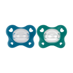 Πιπίλες Chicco όλο σιλικόνη PhysioForma® Dual Soft Σιέλ 16-36m, σετ των 2