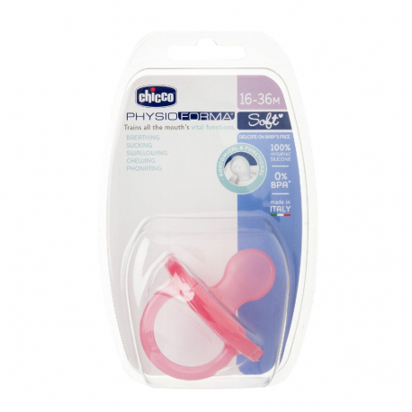 Πιπίλα Chicco όλο σιλικόνη PhysioForma® Soft Ροζ 16-36m