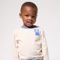 Obaibi T-shirt beige a motif animalier bebe garcon