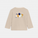 Obaibi T-shirt beige a motif animalier bebe garcon