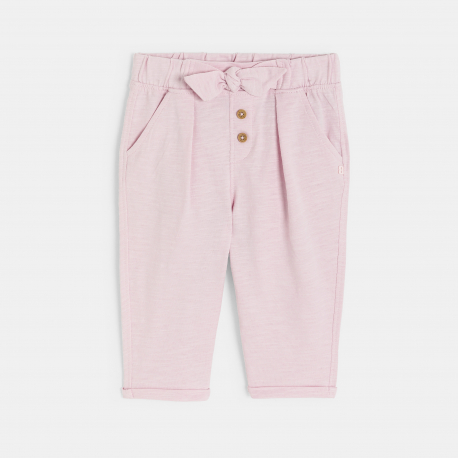 Obaibi Παντελόνι από βαμβακερό μακό, ροζ για μωρά κοριτσάκια