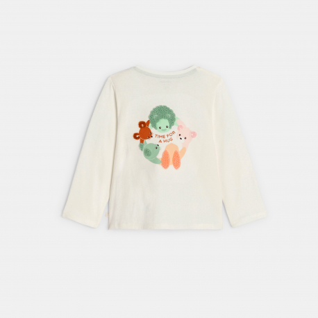 Obaibi T-shirt manches longues lapin rose bebe fille