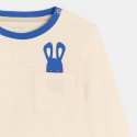Obaibi T-shirt beige avec motif animalier bebe garcon