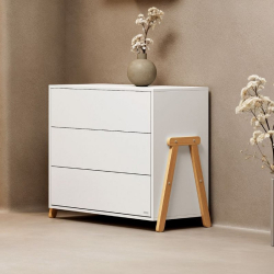 Βρεφική συρταριέρα με 3 συρτάρια Casababy Palmer White