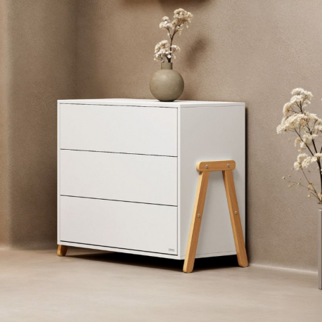 Βρεφική συρταριέρα με 3 συρτάρια Casababy Palmer White