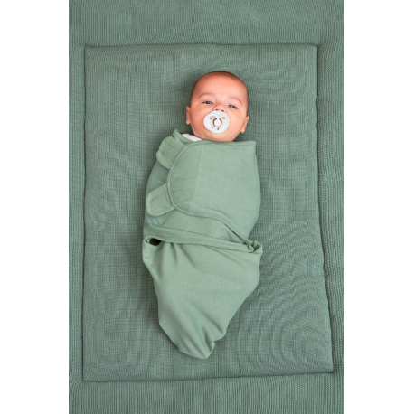 Κουβέρτα - υπνόσακος φασκιώματος Meyco Swaddle Forest Green