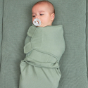 Σετ 2 κουβέρτες - υπνόσακοι φασκιώματος Meyco Swaddle Cheetah / Forest Green