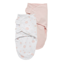 Σετ 2 κουβέρτες - υπνόσακοι φασκιώματος Meyco Swaddle Pink Dots