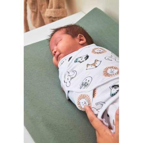 Κουβέρτα - υπνόσακος φασκιώματος Meyco Swaddle Animal Multicolor